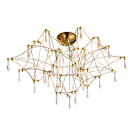 Потолочный светильник с тонкой металлической конструкцией цвета золото Quasar варинант исполнения - 1 | Loft Concept в Екатеринбурге