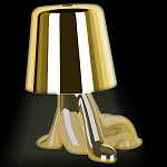 Настольная лампа фигурная цвета золото с гладким абажуром Высота 16 см Sophia варинант исполнения - 7 | Loft Concept в Екатеринбурге