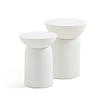 Приставной столик белого цвета Tori варинант исполнения - 4 | Loft Concept в Екатеринбурге