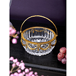 Корзиночка из прозрачного стекла с бронзовой ручкой Eden Garden варинант исполнения - 3 | Loft Concept в Екатеринбурге