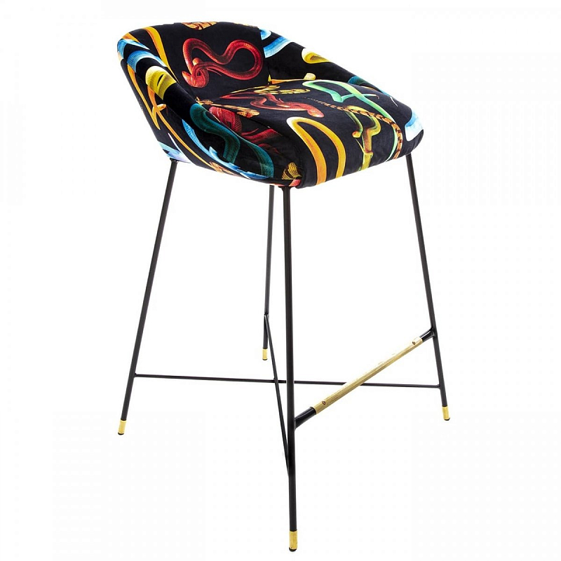 Барный стул Seletti High Stool Snakes Черный Мульти в Екатеринбурге | Loft Concept 