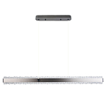 Люстра линейная металлическая черного цвета с прозрачным декором по краям Radiant Rail варинант исполнения - 2 | Loft Concept в Екатеринбурге