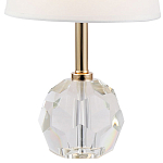 Настольная лампа с хрустальным основанием Manlio Round Crystal Lampshade Table Lamp варинант исполнения - 2 | Loft Concept в Екатеринбурге