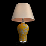 Настольная лампа желтая с изображением белых птиц Flight Among Acacia варинант исполнения - 4 | Loft Concept в Екатеринбурге