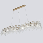 Линейная люстра с декором из текстурированного стекла Textured Glass Linear Chandelier 8 варинант исполнения - 2 | Loft Concept в Екатеринбурге