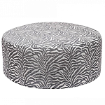 Пуф круглый с принтом Beige Jacquard варинант исполнения - 1 | Loft Concept в Екатеринбурге