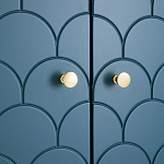 Шкаф двухдверный Scale Ornament Blue Wardrobe варинант исполнения - 8 | Loft Concept в Екатеринбурге