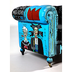 Кресло "Баския и Уорхол" Basquiat Warhol graffiti chair натуральная кожа варинант исполнения - 4 | Loft Concept в Екатеринбурге
