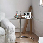 Дизайнерский журнальный стол круглый на стальном каркасе Fahek варинант исполнения - 1 | Loft Concept в Екатеринбурге