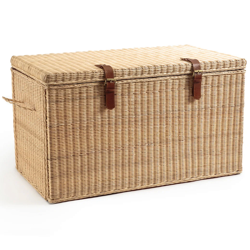 Плетеный сундук из ротанга Nicole Rattan Wicker Chest Бежевый Коричневый в Екатеринбурге | Loft Concept 