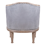 Кресло низкое с мягкой обивкой из велюра на 4-х деревянных ножках Emile Armchair grey варинант исполнения - 3 | Loft Concept в Екатеринбурге