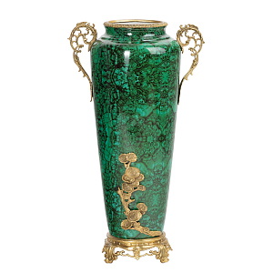 Ваза фарфоровая высокая малахит Malachite