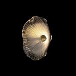 Бра в форме прозрачного стеклянного цветка с рельефной текстурой Textured Glass варинант исполнения - 8 | Loft Concept в Екатеринбурге