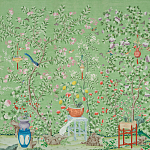 Обои ручная роспись Belvoir Pistachio варинант исполнения - 1 | Loft Concept в Екатеринбурге