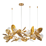 Люстра на ветвистом каркасе с листьями Golden Wreath варинант исполнения - 1 | Loft Concept в Екатеринбурге