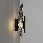 Бра с волнообразным стеклянным плафоном и вставкой из мрамора Liquid Stone варинант исполнения - 12 | Loft Concept в Екатеринбурге