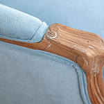 Кресло Ava Classical Armchair light blue velour варинант исполнения - 5 | Loft Concept в Екатеринбурге