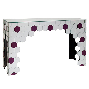 Консоль Mirrored Honeycomb