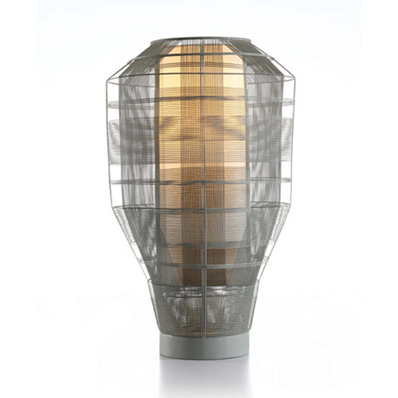 Настольная лампа серого цвета Schema Никель Серый в Екатеринбурге | Loft Concept 