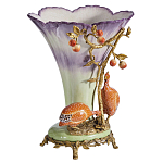 Ваза с цесарками из фарфора с бронзовыми элементами Garden of Eden варинант исполнения - 3 | Loft Concept в Екатеринбурге