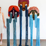 Вязаный Арт-Объект на стену из трех элементов Triptych варинант исполнения - 2 | Loft Concept в Екатеринбурге