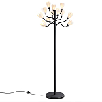 Торшер с плафонами из белых фарфоровых цветов на изогнутых ветвях Floralis варинант исполнения - 3 | Loft Concept в Екатеринбурге