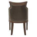 Кресло кожаное на 4-х деревянных ножках из массива березы Ethan Armchair brown варинант исполнения - 2 | Loft Concept в Екатеринбурге