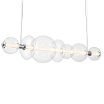 Подвесной светильник линейный с прозрачными стеклянными шарами разного диаметра Eurofase варинант исполнения - 1 | Loft Concept в Екатеринбурге