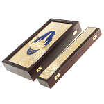 Нарды настольные из натурального камня лазурит и долерит Backgammon from Stone варинант исполнения - 15 | Loft Concept в Екатеринбурге