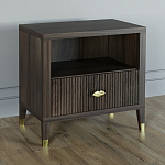 Прикроватная тумбочка с полкой Elsa Dreams Walnut  варинант исполнения - 1 | Loft Concept в Екатеринбурге