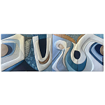 Арт-объект ручной работы Blue Abstraction из 4-х панелей варинант исполнения - 5 | Loft Concept в Екатеринбурге