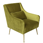 Кресло велюровое оливковое с подушкой Relaxation Soft варинант исполнения - 1 | Loft Concept в Екатеринбурге