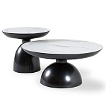 Столик журнальный круглый на черном металлическом основании Сharacter варинант исполнения - 3 | Loft Concept в Екатеринбурге