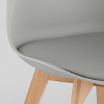 Стул с основой из пластика и мягким сиденьем Arvika Grey варинант исполнения - 6 | Loft Concept в Екатеринбурге