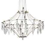 Люстра подвесная из металла с прозрачными подвесками из хрусталя Quasar 93 варинант исполнения - 1 | Loft Concept в Екатеринбурге