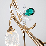 Подвесной светильник с хрустальными плафонами и декором Alvere Crystal Hanging Lamp варинант исполнения - 4 | Loft Concept в Екатеринбурге