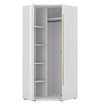 Шкаф угловой с белым глянцевым фасадом Grace of Furniture варинант исполнения - 2 | Loft Concept в Екатеринбурге
