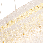 Люстра подвесная овальная с рельефными стеклянными панелями и золотым металлическим каркасом Textured Glass Chandelier варинант исполнения - 3 | Loft Concept в Екатеринбурге