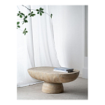 Столик кофейный кремового цвета с овальной столешницей и круглым основанием Cream Dalmen Table варинант исполнения - 10 | Loft Concept в Екатеринбурге