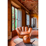 Дизайнерское кожаное кресло в форме руки Poltronova Joe Gold  Armchair варинант исполнения - 7 | Loft Concept в Екатеринбурге