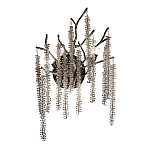 Бра на ветвистым серебрянном каркасе со стеклянными подвесами Raceme варинант исполнения - 1 | Loft Concept в Екатеринбурге