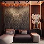 Гипсовая 3D панель с принтографией PM-04 варинант исполнения - 1 | Loft Concept в Екатеринбурге