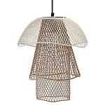Подвесной светильник Beige Gold Mesh Tube Lampshade Hanging Lamp варинант исполнения - 1 | Loft Concept в Екатеринбурге