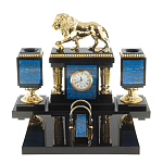 Настольный письменный набор из лазурита с декором в виде льва Golden Lion варинант исполнения - 1 | Loft Concept в Екатеринбурге
