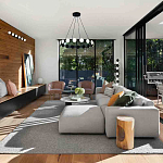 Бра с 6-ю круглыми плафонами на черном основании Maxine Light варинант исполнения - 3 | Loft Concept в Екатеринбурге