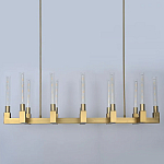 Люстра CANELLE Linear Chandelier 12 Modern Brass варинант исполнения - 2 | Loft Concept в Екатеринбурге