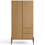 Шкаф с геометрическим рисунком на дверцах Anders Light Wood варинант исполнения - 1 | Loft Concept в Екатеринбурге