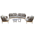 Диван садовый угловой Counter серый варинант исполнения - 3 | Loft Concept в Екатеринбурге