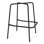 Барный стул со спинкой и подлокотниками на 4-х металлических ножках Douglas Rhombus Черный Велюр варинант исполнения - 5 | Loft Concept в Екатеринбурге