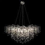 Люстра подвесная с прозрачными стеклянными подвесками в форме капель Диаметр 100 см Droplet Chandelier варинант исполнения - 13 | Loft Concept в Екатеринбурге